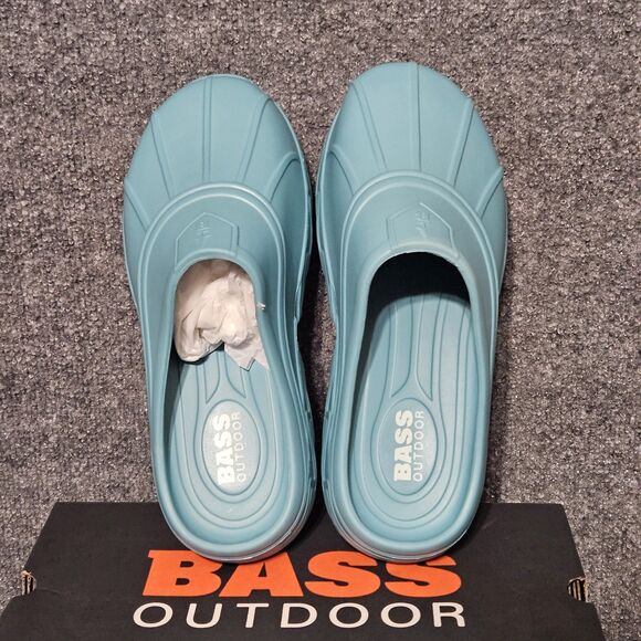 BASS OUTDOOR Mens Comfy Field Slide Slipper Size 9/ Womens Size 10 Tiffany Blue - Picture 5 of 10